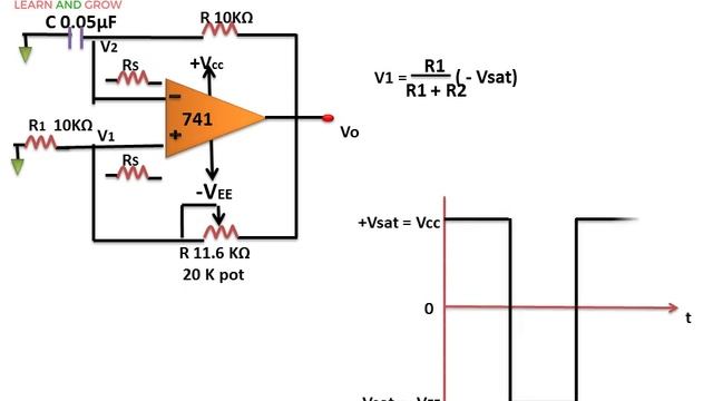 Square Wave Generator Using Op Amp(हिन्दी ) смотреть онлайн