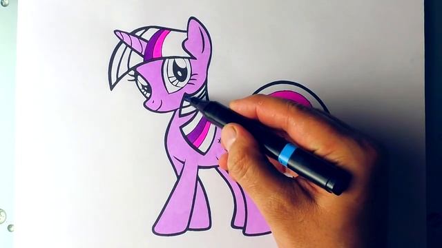 Раскраска для девочек Сумеречная Искорка  Мой маленький пони Дружба это Чудо Вики Раскраски для дет