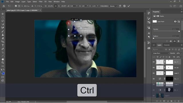 How to make a joker make up | photoshop tutorial | EVERYTHING ps смотреть онлайн