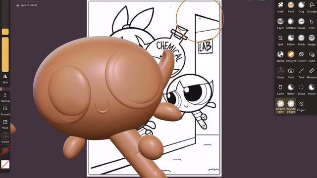 Nomad Sculpt: Powerpuff Girls on IPad Pro смотреть онлайн