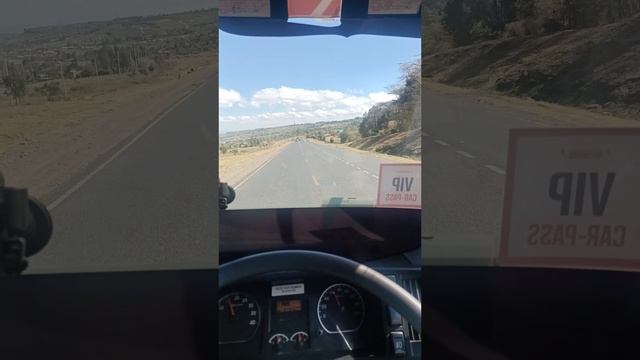 Pov Truck Driving Isuzu Frr90 Kinungi Downhill Towards Naivasha.