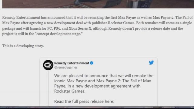 Max Payne: Remake Is OFFICIALLY Announced! By Rockstar & Remedy, Here's What We Know So Far смотреть онлайн