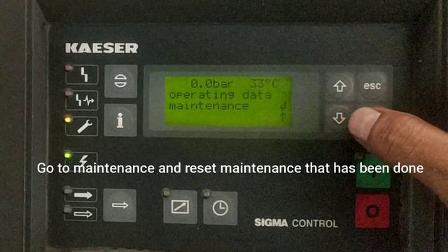 How to reset sigma control compressor Kaeser смотреть онлайн