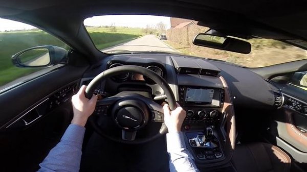 Jaguar F-TYPE S Convertible 380hp POV test drive GoPro