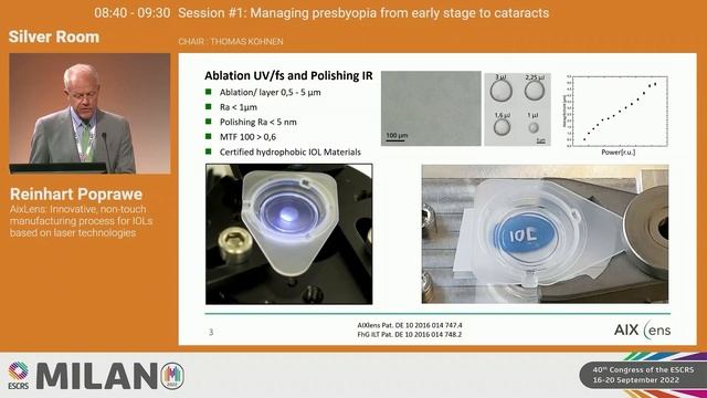 Emerging Company Showcase Presentations from ESCRS iNovation® Day 2022 | AIXLens: Reinhart Poprawe смотреть онлайн