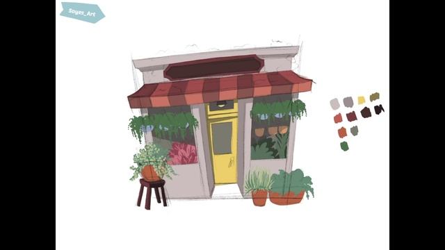 iPad drawing "Flower shop" with Procreate смотреть онлайн