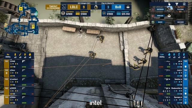 CS:GO - LDLC vs. Bad News Bears [Inferno] Map 1 - IEM Cologne 2021 - Play-In смотреть онлайн