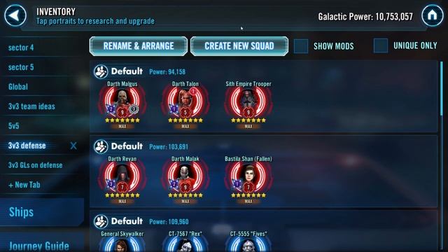 Tips For Building The Best 3v3 GAC Defense Teams  #SWGOH #GA #3v3