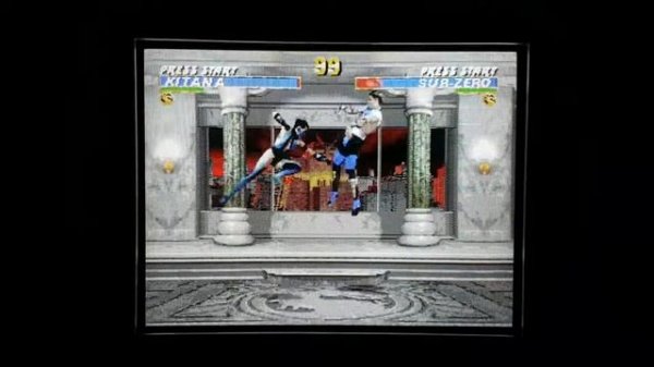 Ultimate Mortal Kombat 3 (Megadrive/Genesis) on CRT TV via SCART RGB - real hardware