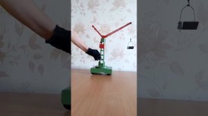 3844 башенный кран металл родная краска на платформе комплектный + крюк / ковш детская игрушка СССР