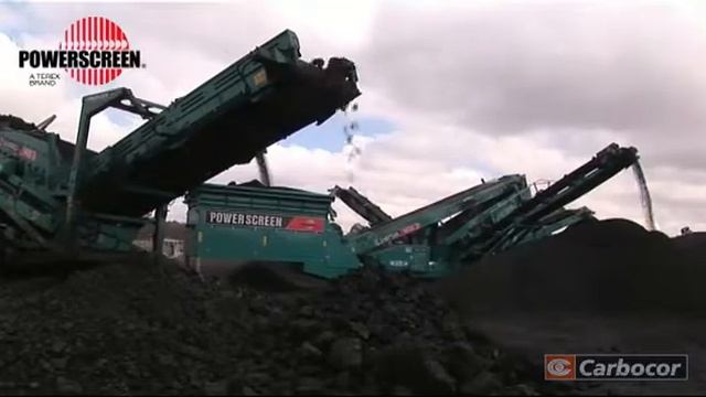 Powerscreen Warrior 1400 и Chieftain 1400 на сортировке каменного угля смотреть онлайн