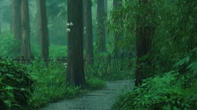 Послушайте шум дождя на лесной тропинке, расслабьтесь, избавьтесь от беспокойства и крепко засните смотреть онлайн
