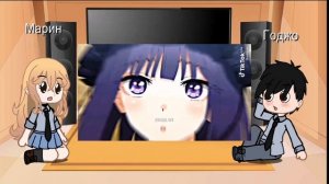 Реакция персонажей аниме,, Эта фарфоровая кукла влюбилась" на тт.1/? #эфкв#аниме