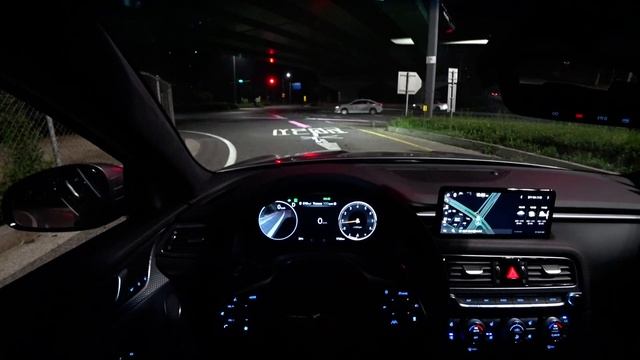 2023 Genesis G70 Shooting Brake POV Night Drive