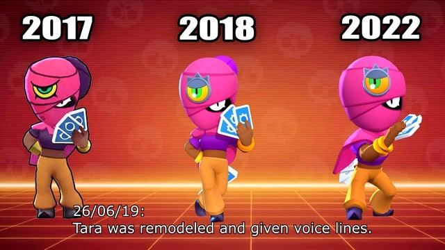 BRAWLSTARS 2017 VS 2022| BRAWLER REMODELS 2017-2022 смотреть онлайн