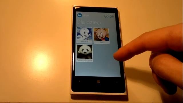 TVN Player aplikacja Windows Phone na smartfonie Nokia Lumia 920 смотреть онлайн