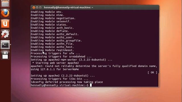 Ubuntu 13.04 install openssh, apache,php5 смотреть онлайн