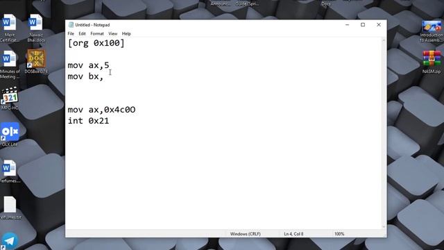 8086 How to Install Assembly Language | DOSBox, NASM, AFD | Windows X | Urdu/Hindi | #03 смотреть онлайн
