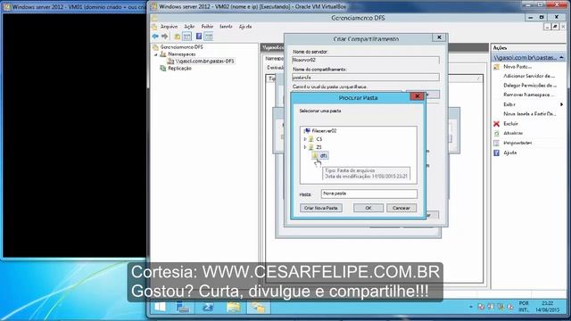 WINDOWS SERVER 2012 - DFS, Namespace e replicação de arquivos смотреть онлайн