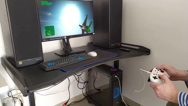 Playing Ace Combat 7 with Stadia Controller in Windows смотреть онлайн