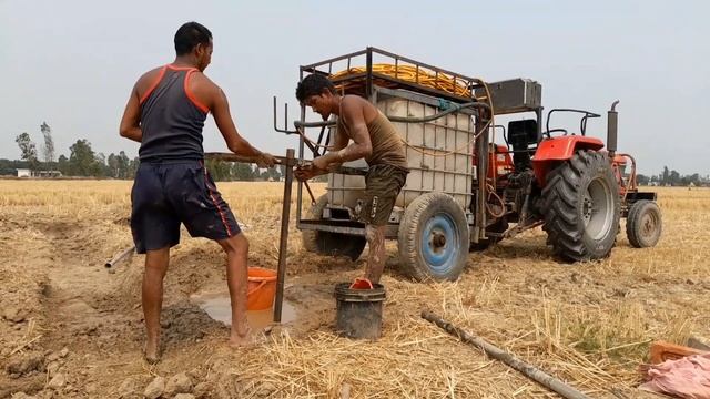 Starting our foundation - digging and installing water pump смотреть онлайн