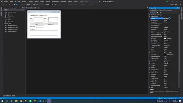 PROMEDIO DE 4 NOTAS EN VISUAL STUDIO 2019 WINDOWS FORMS | DAVIS LLACZA смотреть онлайн