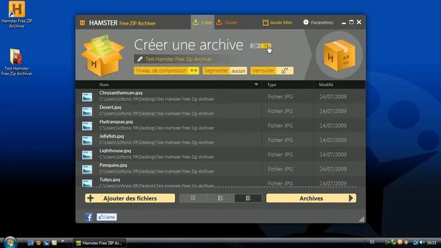 Hamster Free ZIP Archiver: comment créer une archive смотреть онлайн