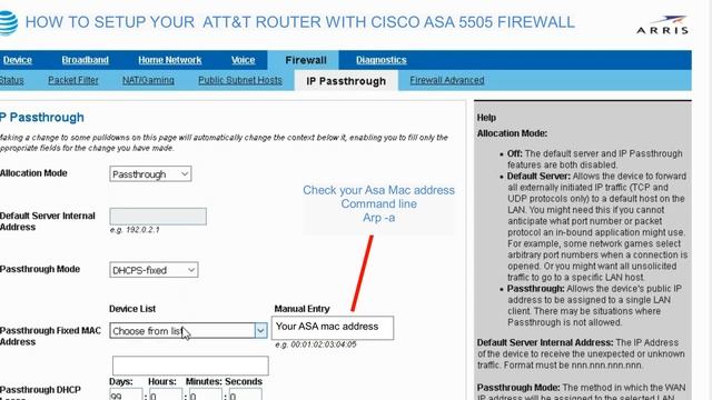 Setup AT&T U-verse modem to work with a Cisco ASA 5505 firewall смотреть онлайн
