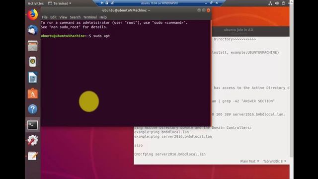 How to create ubuntu virtual machine and join into an active directory domain смотреть онлайн