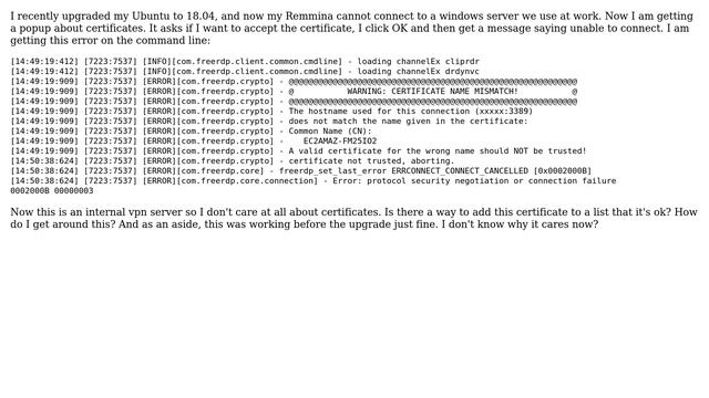 Can't connect to remote server using RDP remmina after upgrade (3 Solutions!!) смотреть онлайн