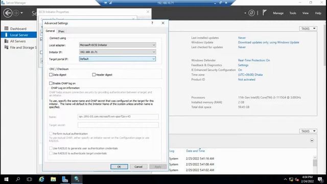 How to Add iSCSI LUN in Windows Server 2019 || Windows смотреть онлайн