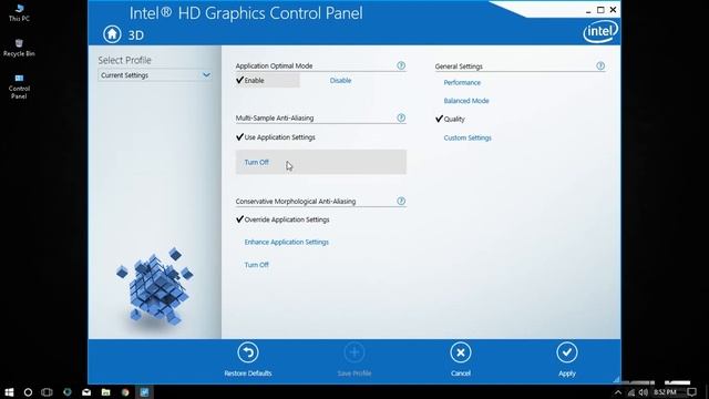Intel HD Graphics Control Panel Best Settings Optimization смотреть онлайн