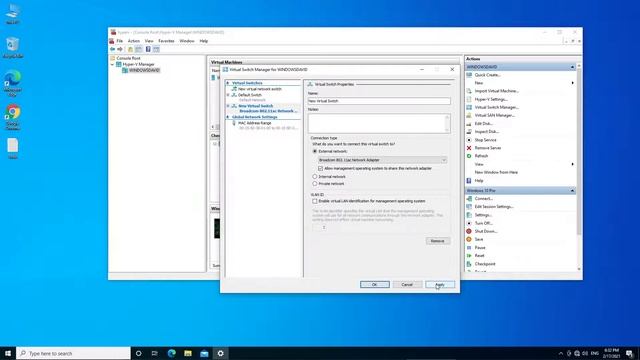 How to Create a Virtual Network Switch in Windows 10 Hyper-V Virtual Machine to Fix NO INTERNET смотреть онлайн