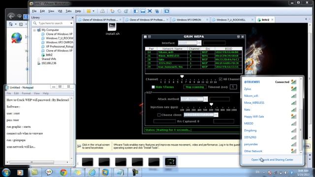 How to Crack WEP WiFi By GRIM WEPA Software смотреть онлайн