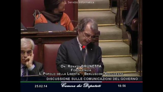Renato Brunetta interviene alla Camera dei deputati - 25/02/2014 смотреть онлайн