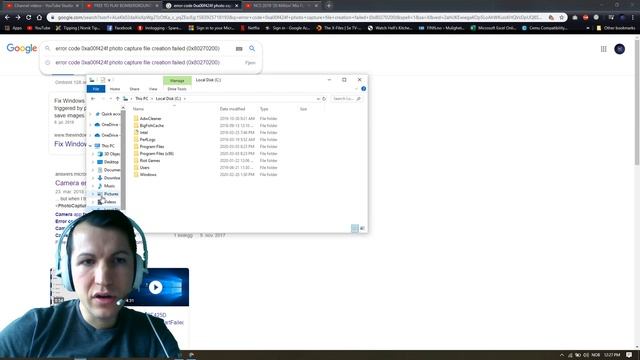 ERROR CODE 0xa00f424f PHOTO CAPTURE FILE CREATION FAILED (0x80270200) HOW TO FIX KAMERA FOR LAPTOP смотреть онлайн