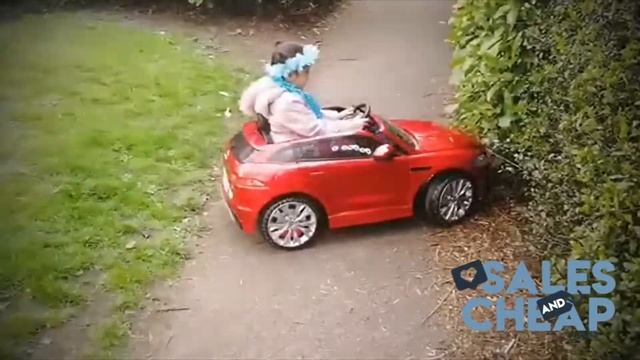 ✔️Ride on toy Jaguar F-Pace Electric car for kids☑️ смотреть онлайн