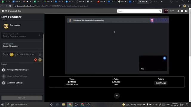 Stream Google Meet to Facebook Live or Youtube Live using OBS Studio Part 2/2 смотреть онлайн