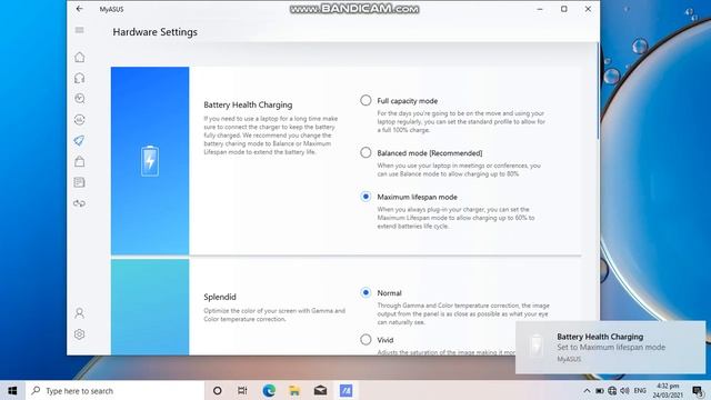 MY ASUS  SPLENDID AND BATTERY