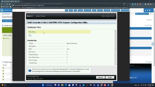 Configure One Virtual Storage Group and 03 Virtual Disks on Dell R750 Server (RAID 5) смотреть онлайн