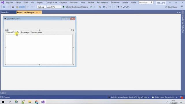 Colorindo as guias (abas) de um TabControl com C#. Visual Studio 2022 / 2019 смотреть онлайн