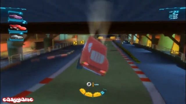 Cars 2 The Video Game, Radiator Lightning race at Oil Rig Run PC Gameplay смотреть онлайн