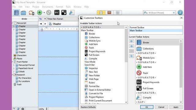 Scrivener 1 for Windows: Customising the Toolbars смотреть онлайн