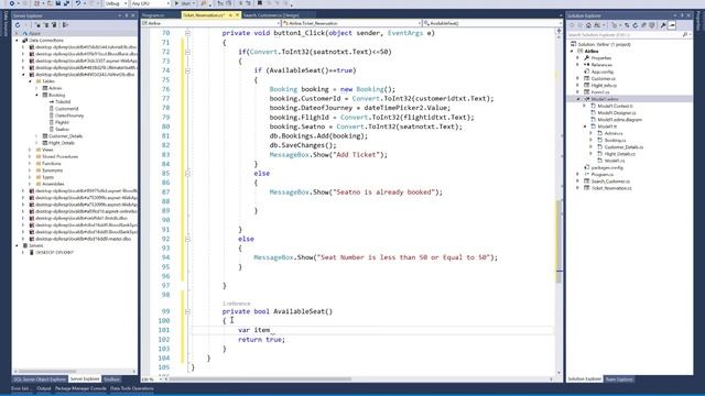 Airline reservation system project in Windows Forms C# Part-8/10 смотреть онлайн