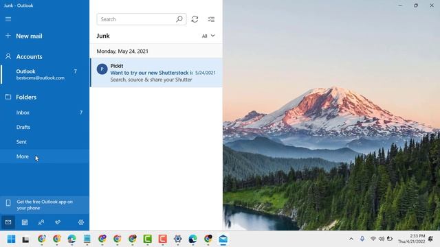 How to Open Junk Email Folder in Windows 10/11 Mail APP Tutorial смотреть онлайн