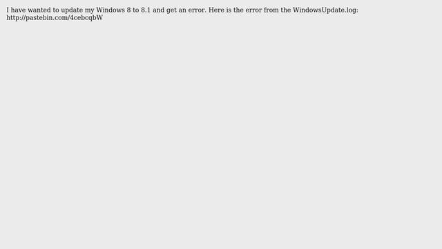 Windows 8.1 update error 0xc1900101(0x2000c) смотреть онлайн