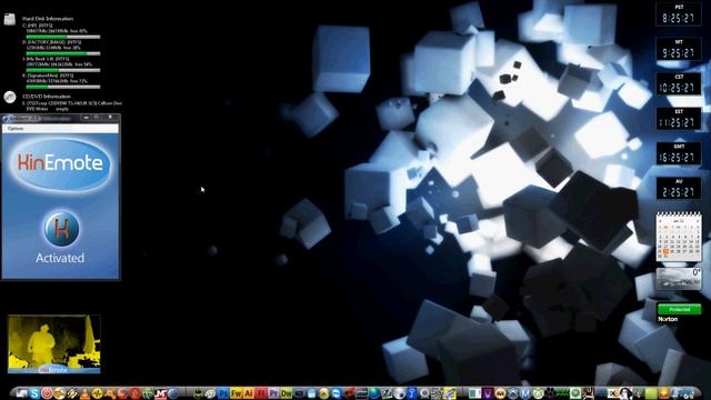 Kinect Hacks - Kinemote Virtual Mouse Test - Windows 7 смотреть онлайн