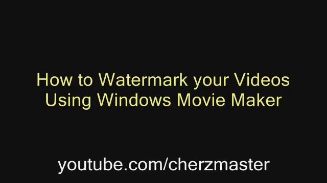 How to Watermark/Add Logo using Windows Movie Maker смотреть онлайн