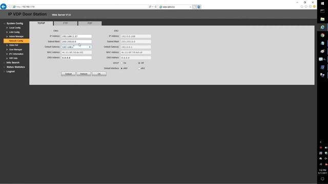 VTO2111D-WP To A VTH5221D Wired Setup смотреть онлайн