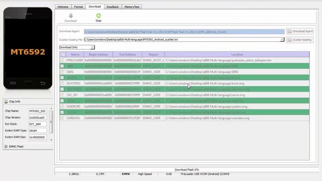 Sp FlashTool - DOWNLOAD ROM смотреть онлайн